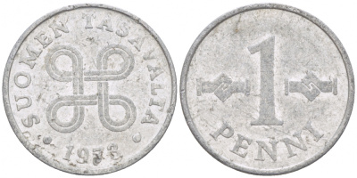 ФИНЛЯНДИЯ 1 ПЕННИ 1973 КМ 44a алюминий 3309-263