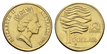 Австралия 1 доллар 1993 Landcare Australia — организация по защите окружающей среды KM 208 алюминиевая бронза aUNC 98-1257