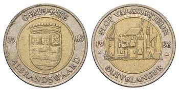 Нидерланды, Албрандсвард муницпиальная медаль ND диаметр 29,9 мм, вес 10,4 гр биметалл 4645-1111