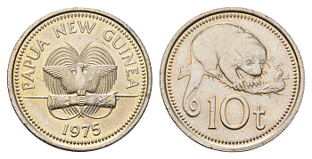 Папуа - Новая Гвинея 10 тойя 1975 KM 4 медно-никель UNC 91-725