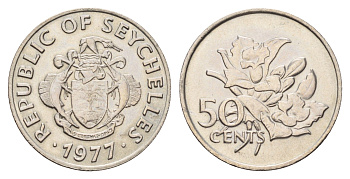 Сейшельские острова (Сейшелы) 50 центов 1977 год-тип KM 34 медно-никель UNC 4670-1156