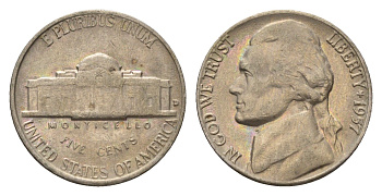 США 5 центов 1957 D, Джефферсон KM A192 медно-никель 4674-525