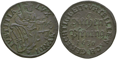 САКСОНИЯ ЖЕТОН 1630 медь 65-825