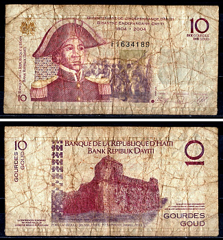 Гаити 10 гурд 2008 Pick 272c бумага 3295-46-2-1