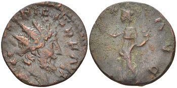 Римская Империя (императоры в Галлии) антониниан 272 - 273 Тетрик I. PAX AVG, Пация, персонификация Мира, Колония Агриппины, Very fine RIC 100 биллон 1073-14-63