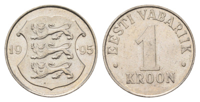 Эстония 1 крона 1995 KM 28 медно-никель 4688-635