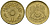 Египет 5 миллим 1973 AH1393, орел с щитом на груди KM A432 латунь 4136-1114