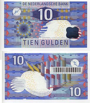 НИДЕРЛАНДЫ 10 ГУЛЬДЕНОВ 1997 Pick 99 бумага UNC (ПРЕСС) 6266-23-3
