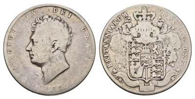 Великобритания 1/2 кроны 1829 Георг IV (1820-1830) KM 695, Spink 3809 серебро 443-1531