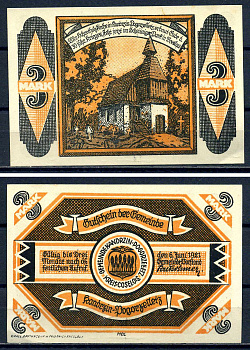 Кандрзин-Погоржеллец Силезия 3 марки 1921 бумага aUNC 7556-20-2-1