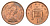 Великобритания 1 пенни 1976 Елизавета II (1952-2022) KM 915, Spink 4237 (B1) бронза UNC 4697-946