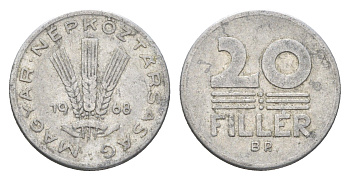 Венгрия 20 филлеров 1968 BP KM 573 алюминий 4664-1132