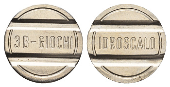 Италия жетон на развлечения "3D idroscalo (Гидроаэропорт)" диаметр 24 мм, вес 5,5 гр нержавеющая сталь 4670-523