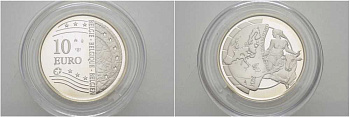 Бельгия 10 евро 2004 Расширение Европейского Союза KM 234 серебро PROOF 02-208-24