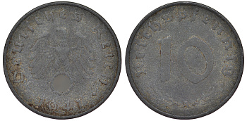 Германия 10 рейхспфеннигов 1941 a KM 101, J 371 цинк 25-1726