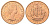 Великобритания 1/2 пенни 1967 Елизавета II (1952-2022) KM 896, Spink 4158 бронза UNC 4700-631