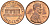 США 1 цент 1971 D, Линкольн KM 201 медь цинк 4115-913