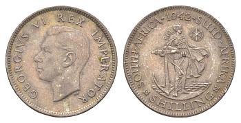 ЮАР 1 шиллинг 1942 KM 28 серебро 4622-657