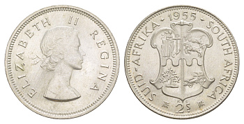 ЮАР 2 шиллинга (флорин) 1955 KM 50 серебро UNC 1527-1145