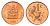 ЮАР 1 цент 1974 герб, капские воробьи KM 82 бронза PROOF 4685-812