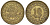 Тунис 10 миллимов 1960 AH 1380 KM 306 латунь 4164-562
