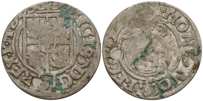 Польша 3 полкера (3 полторака - 1 крейцер) 1621 Сигизмунд III Ваза (1587-1632) Gorecki B.21 серебро 4158-1218