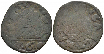 ИТАЛИЯ 1/2 ГАЗЕТТЕ 1600 ПРОВИНЦИЯ ВЕНЕЦИЯ медь 4448-421