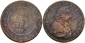 Майнц 1/2 крейцера 1795 Фридрих Карл Йозеф KM 403 медь 190-715