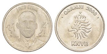 Нидерланды медаль футболисты сборной Голландии на Евро (чемпионате Европы по футболу) 2000 - Яп Стам 2000 диаметр 27 мм, вес 8,2 гр медно-никель 4175-447
