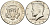 США 1/2 доллара (50 центов) 1966 Джон Кеннеди KM 202a серебро  UNC  4178-915