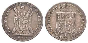 Брауншвейг-Каленберг-Ганновер 1/3 талера 1731 CPS, Георг II (1727-1760), из коллекции Ричарда Б. Смита Smith 149, Welter 2596 серебро 1525-935