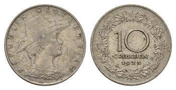 Австрия 10 грошей 1925 KM 2838 медно-никель 4627-754