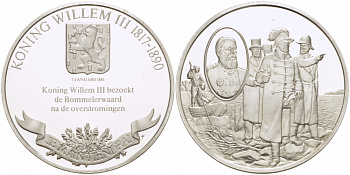 Нидерланды медаль ND серия великие правители, принц Мориц Оранский (1567-1625), 36 мм, 17,5 гр  серебро  PROOF  1082-8-12