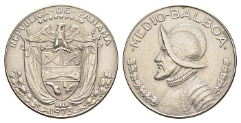 Панама 1/2 бальбоа (50 сентесимо) 1973 KM 12b медь плакированная медно-никелем 4634-1045