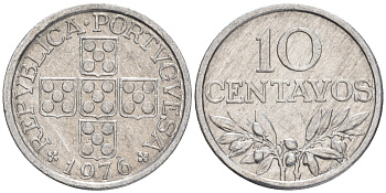 ПОРТУГАЛИЯ 10 СЕНТАВО 1976 KM 594 алюминий 192-345