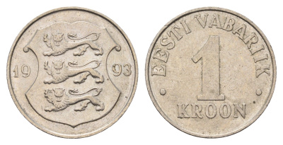 Эстония 1 крона 1993 KM 28 медно-никель 4688-621