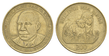Танзания 200 шиллингов 2014 KM 34 медь цинк никель 4631-1156