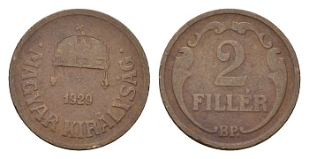 Венгрия 2 филлера 1929 KM 506 бронза 4658-921