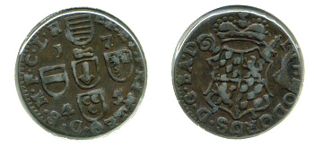 АВСТРИЙСКИЕ НИДЕРЛАНДЫ ЛИИГЕ 1 ЛИАРД 1745 KM 150 медь 503-324