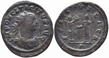 Римская Империя аврелианиан 276 Тацит SPES PVBLICA Кизик Very fine RIC 208 бронза 1073-16-57