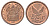 ЮАР 2 цента 1995 орел с рыбой KM 133 сталь плакированная медью UNC 4696-943
