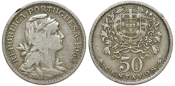Португалия 50 сентаво 1953 KM 577 медно-никель 51-3422