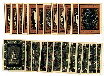 Кальбсрит (Тюрингия) полный набор из 12 нотгельдов (50 пфеннигов) ND (1921) DeNG 1/2 671.1 бумага UNC (пресс) 7555-30-2-2