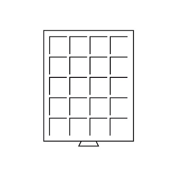 Монетный бокс MB20 на 20 ячейки для монет диаметром до 48 мм. Leuchtturm. 306945