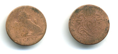 БЕЛЬГИЯ 1 САНТИМ ND медь 58-137