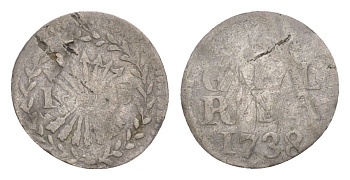 Нидерланды, Голландская Республика, Гелдерланд 1 стювер 1738 KM 82 серебро 4651-1066