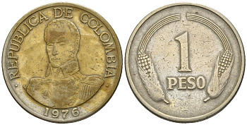 Колумбия 1 песо 1980 Симон Боливар KM 258.2 медно-никель 4610-254