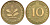 ФРГ 10 пфеннигов 1967 F J. 383, KM 108 сталь плакированная латунью PROOF 1099-4-15