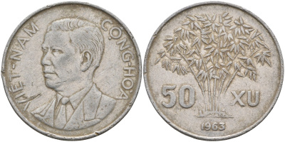 Южный Вьетнам 50 су 1963 KM 6 алюминий 4367-615