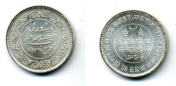 ИНДИЯ провинция КАЧ 5 КОРИ 1936/1993 серебро 606-434